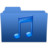 smooth navy blue music 2 Icon